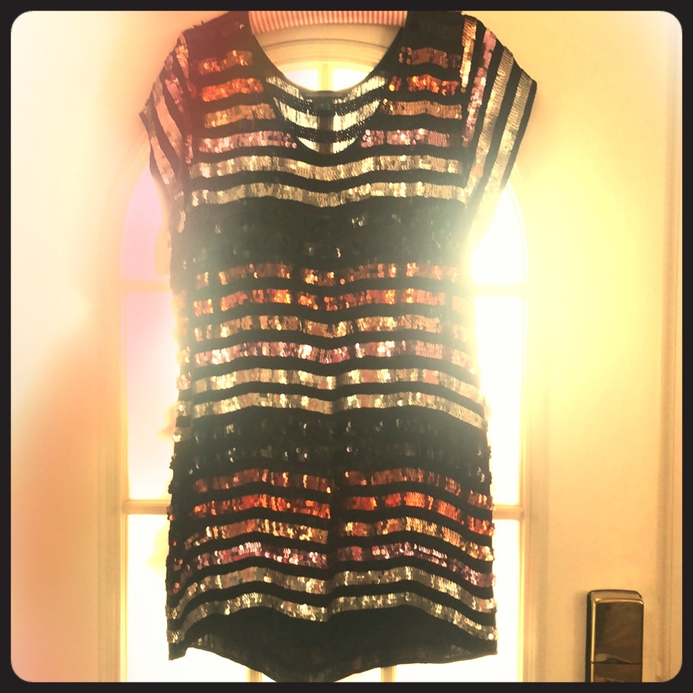 French Connection Sequin Shift Dress